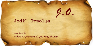 Joó Orsolya névjegykártya